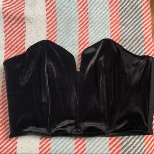 NWT VS Velvet Lace Back Corset Top